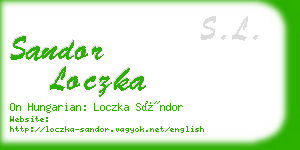 sandor loczka business card